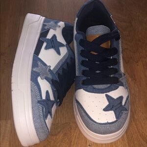 Tween Denim Star Sneakers